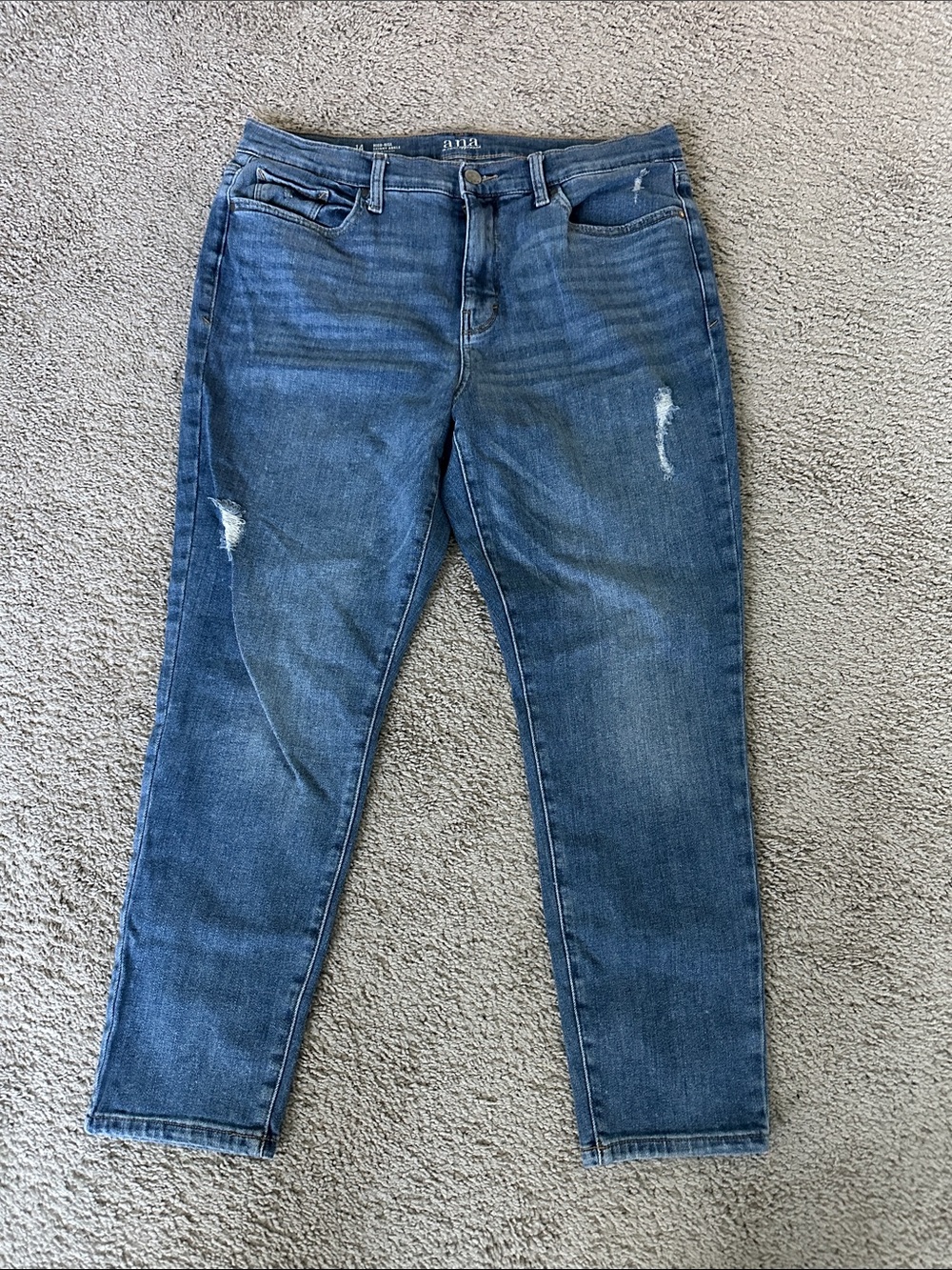 A.N.A. High rise skinny ankle Distressed Stretch Jeans
